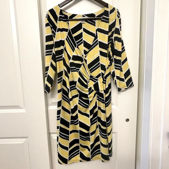 AA Studio AA Dresses & Skirts - AA Studio Women's Midi Streachable Wrap V Neck 3/4 Sleeves Dress Size 14/ L